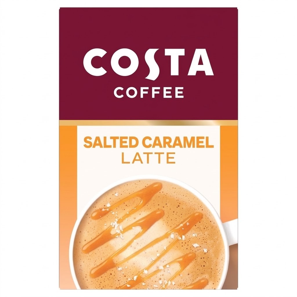 5 x17g (85g) Costa Coffee Barista Creations Salted Caramel Latte Instant Sachets