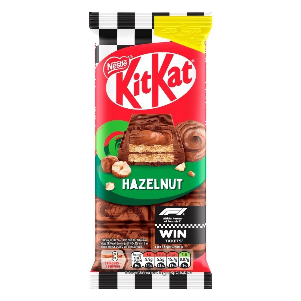 KitKat Cookie Dough & F1 Hazelnut Chocolate Sharing Bar 99g Bulk Box - x 15