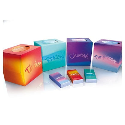 12 Pack Kleenex Supporting Mind Collection Cube Tissue Box Bulk 3Ply 576 Tissues