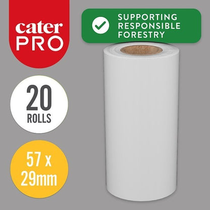 CaterPro 20 Thermal Till Paper Rolls 57x39mm Chip & Pin PDQ Receipt Credit Card