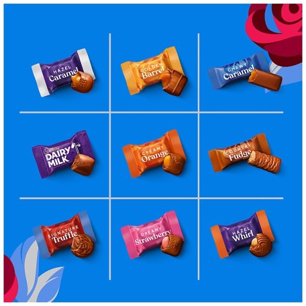 475g Cadbury Roses Chocolate Assortment Tub Gift Box Sweet Selection Vegetarian