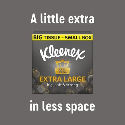 12 Boxes (6x2) Kleenex Extra Large Tissues Compact Twin Pack Soft Facial Tissue