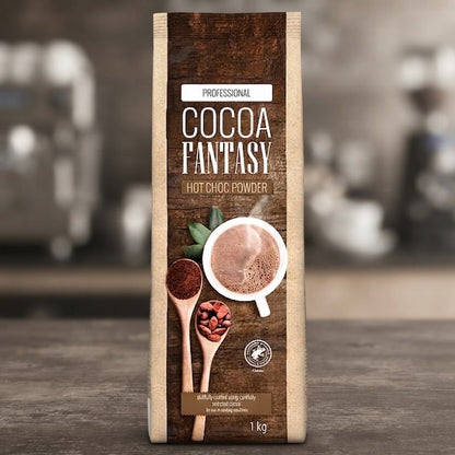 10x Cocoa Fantasy Hot Chocolate Powder 1kg Bulk Case 10kg Total