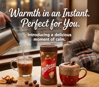 225g × 6 Maltesers Hot Chocolate Powder Pack Instant Malt Drink Just Add Water