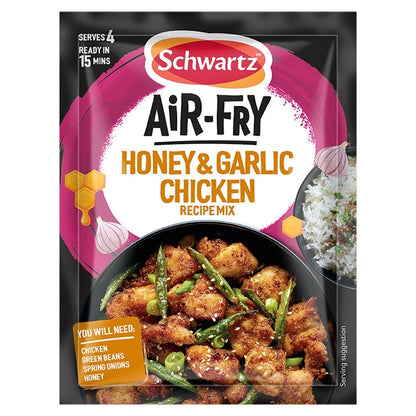 30g x 12 | Schwartz Air Fryer Honey & Garlic Chicken Recipe Mix - Bulk 12 Pack