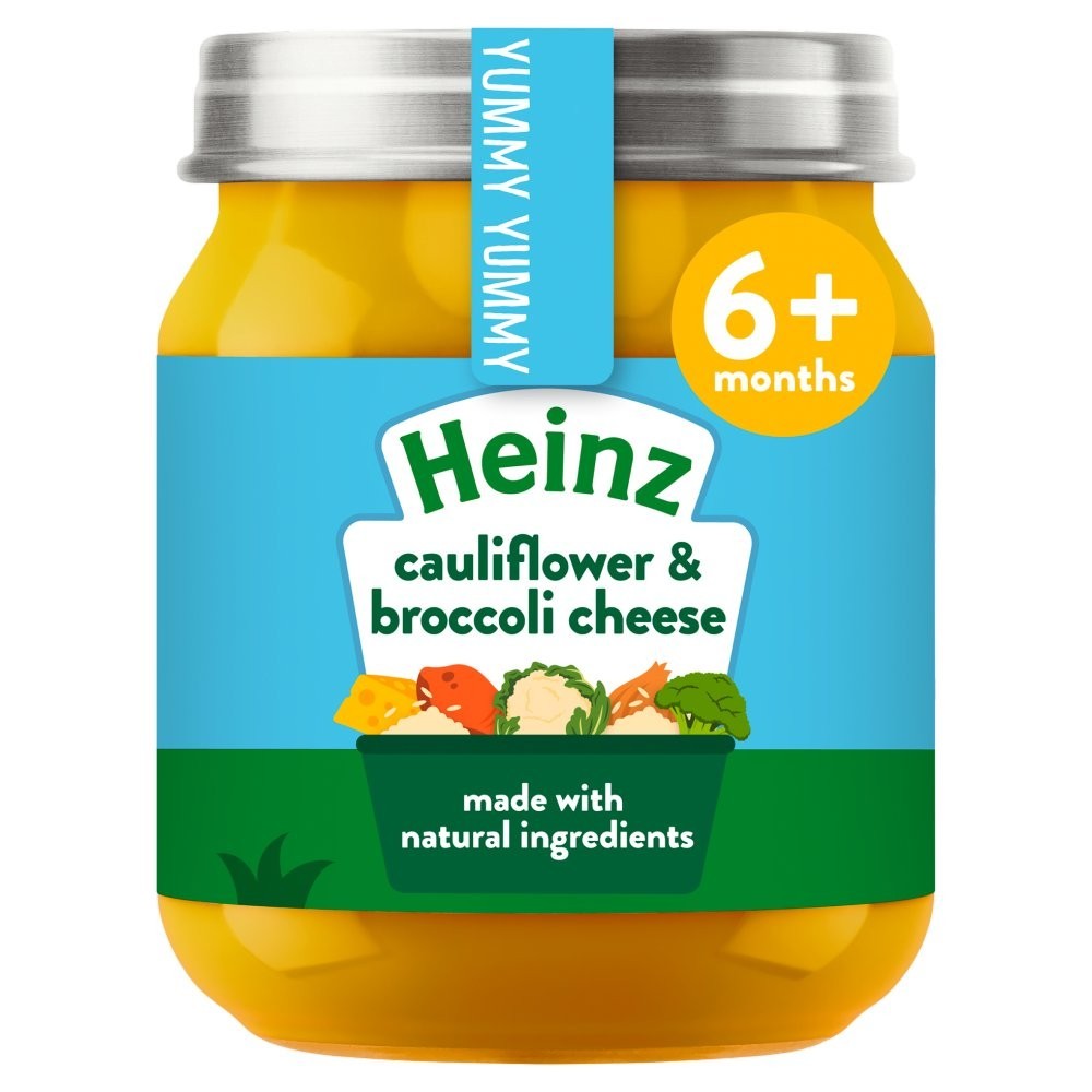 6x 120g Heinz Cauliflower & Broccoli Cheese Baby Food 6+ Months