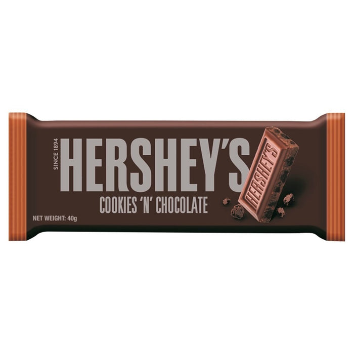24 x 40g Hershey’s Cookies ‘N’ Chocolate Bars Bulk Pack Box Milk Chocolate Snack