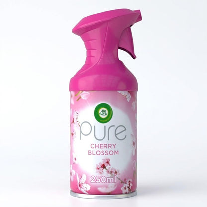6x Air Wick Aerosol Air Freshener Spray 250ml Cherry Blossom Odour Neutraliser