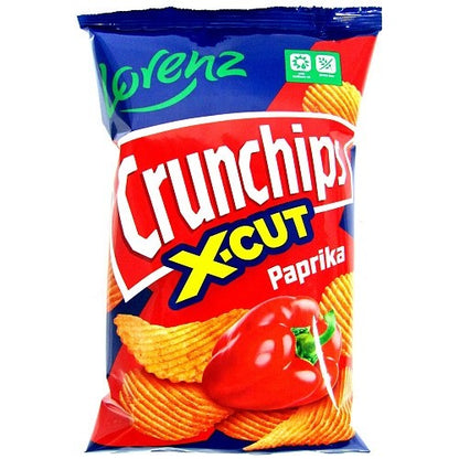 75g x 12 Lorenz X-Cut Crunchips Variety Pack - Salted, Paprika, Cheese & Onion