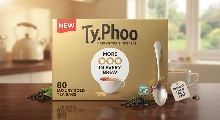 6 Pack Bundle Total 480 Bags Typhoo Gold Luxury Tea Bags 80s