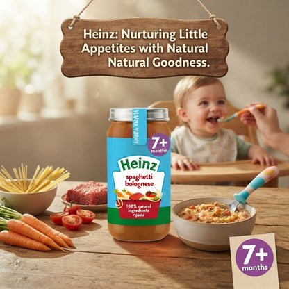 6x 200g Heinz By Nature Spaghetti Bolognese Baby Food 7+ Months