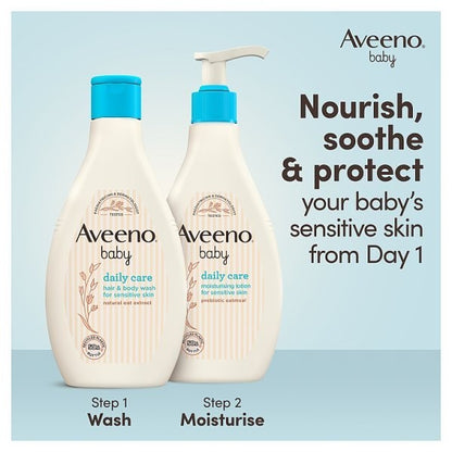 6x 250ml Aveeno Baby Daily Care Hair & Body Wash, Natural Oat Extract