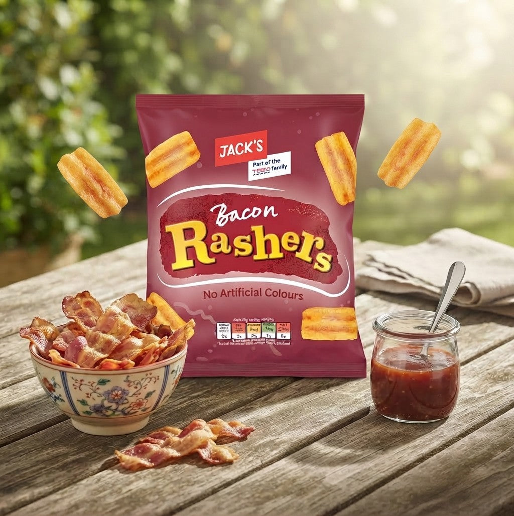 18x 60g Jack's Bacon Rashers Savoury Crisps