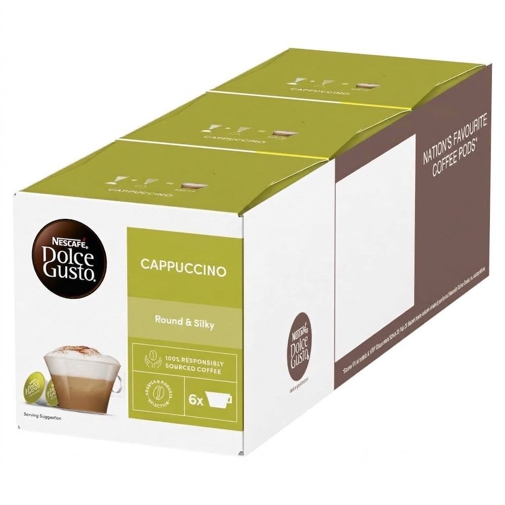 139g × 3 Packs NESCAFE Dolce Gusto Cappuccino Coffee Pods Caps 6 Servings 12