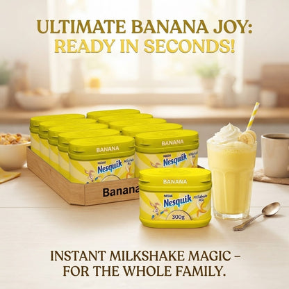 10x Nesquik Bananna Milkshake Powder Tubs 300g Wholesale Case