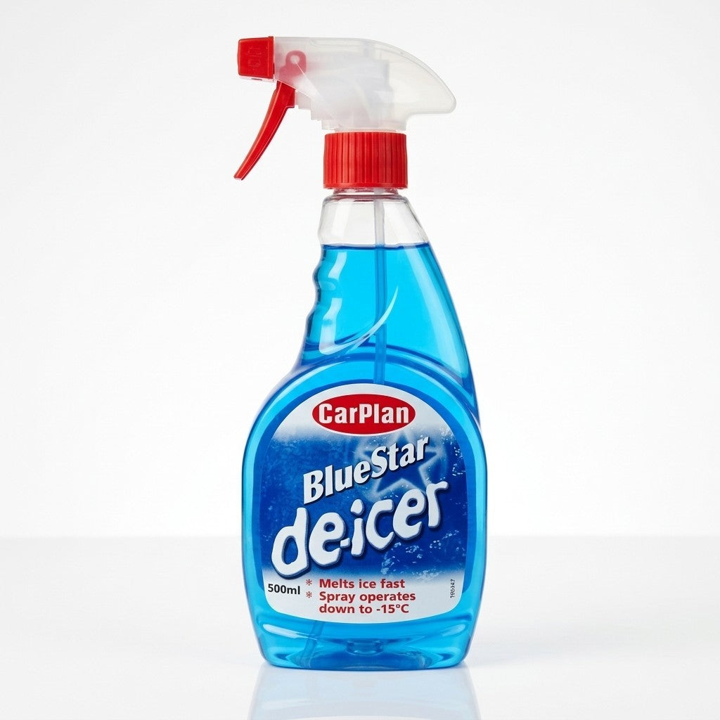 CarPlan Blue Star De-Icer Trigger Spray 500ml Windscreen Defroster Car Glass