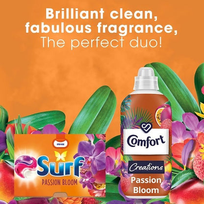 15 Wash × 4 Surf 3 in 1 Laundry Washing Detergent Capsules Passion Bloom