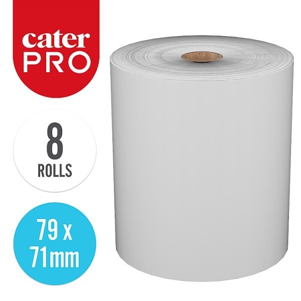 CaterPro 79mm x 71mm Thermal Receipt Paper Rolls for EPOS Cash Registers & Till
