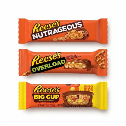 Reese's Peanut Butter Chocolate Candy Bulk Options - Big Cup, Nutrageous, Overlo