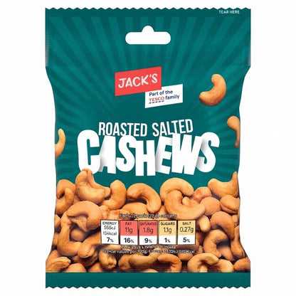 24x 45g Jack's Roasted Salted Cashews Snack Gourmet Nuts