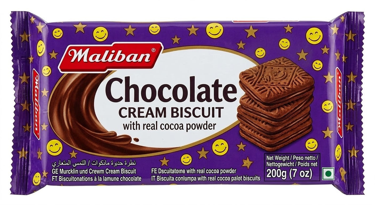 200g × 10 Maliban Chocolate Creams Biscuit - Bulk Pack