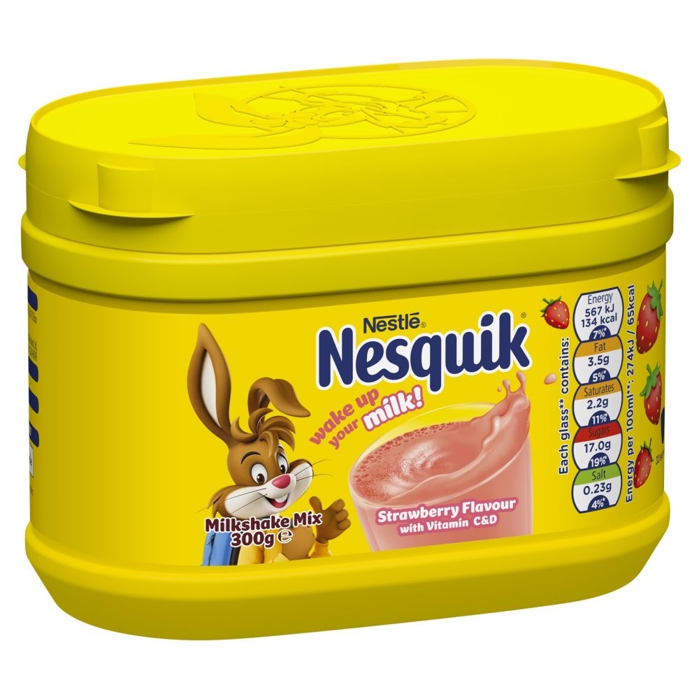 10x Nesquik Banana Milkshake Powder Tubs 300g Wholesale Case
