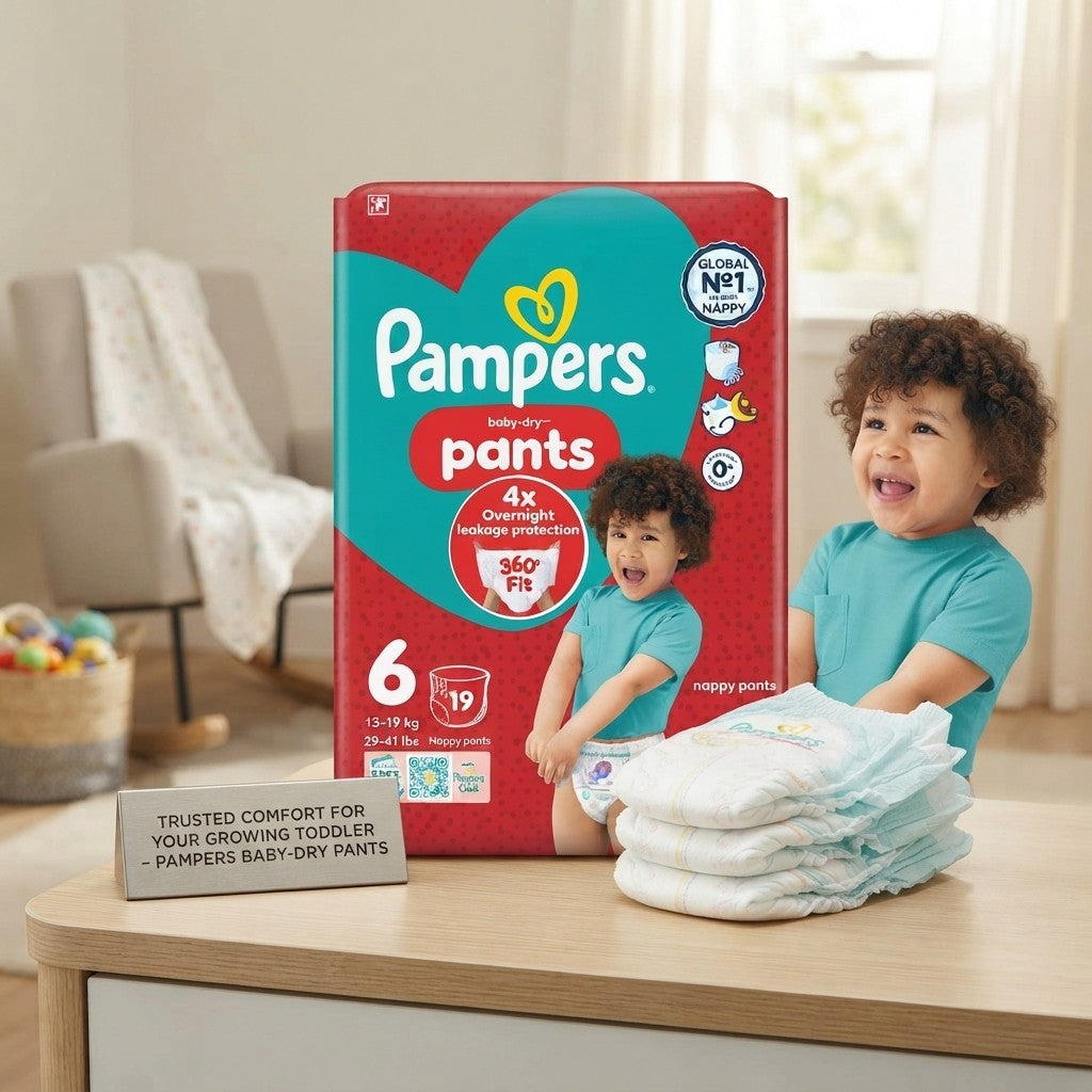4x Pampers Baby-Dry Nappy Pants Size 6 19 Pack Case of 4 Multi Pack