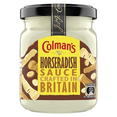 Pack of 8 | 136g - Colmans Horseradish Sauce - British Roast Beef Condiment