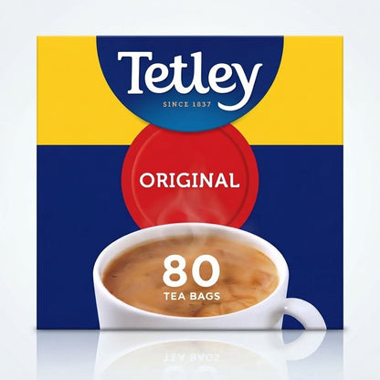 80 Tea Bags 250g Pack of 6 Tetley Original Tea Bags Bulk Buy Everyday Black Tea