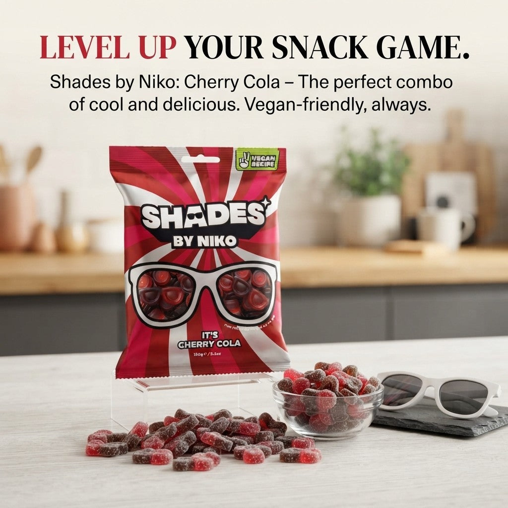 20x 150g Shades by Niko Cherry Cola Vegan Sweets Gummy Candy