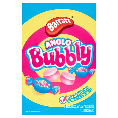 240 Pieces| Barratt Anglo Bubbly Bubble Gum Box 240 Pieces