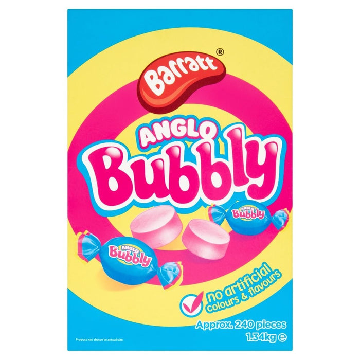 240 Pieces| Barratt Anglo Bubbly Bubble Gum Box 240 Pieces