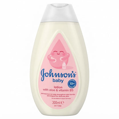 6x 300ml Johnson's Baby Lotion with Aloe & Vitamin B5 300ml 72hr Hydration