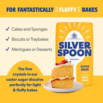 Silver Spoon Caster Sugar 1kg / 500g Fluffy baking Cake - Bulk Case