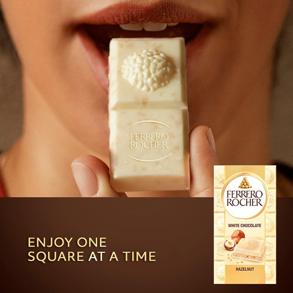 Ferrero Rocher Chocolate Bar 90g x8 Multipack Milk & White Hazelnut Bulk Buy Gif