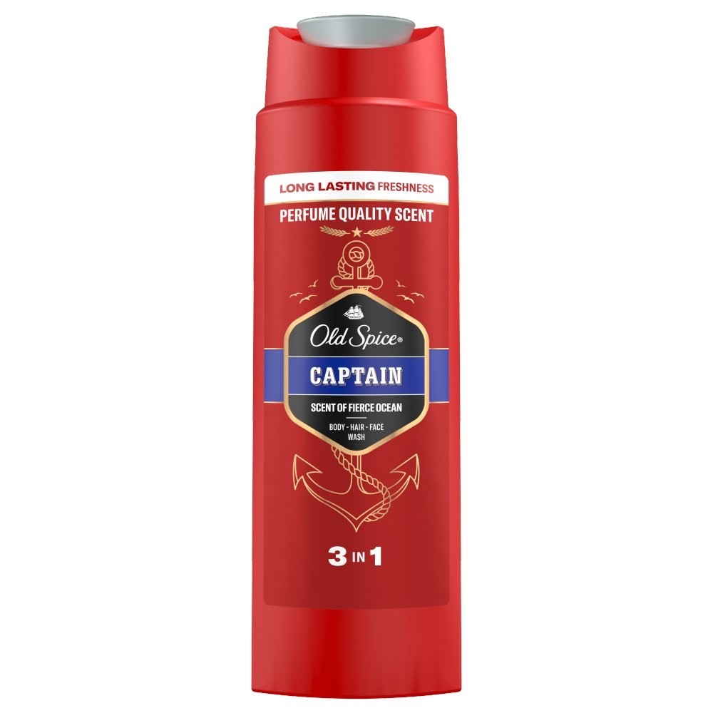 250ml × 6 Old Spice Deep Sea & Captain Men's Shower Gel Variety Pack