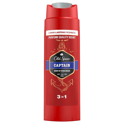 250ml × 6 Old Spice Deep Sea & Captain Men's Shower Gel Variety Pack