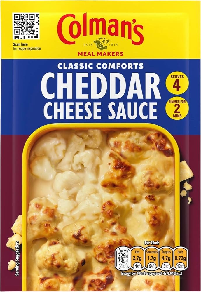 40g x 10 Pack Colman's Bread Sauce&Cheddar Cheese Sauce Mix British Flavour