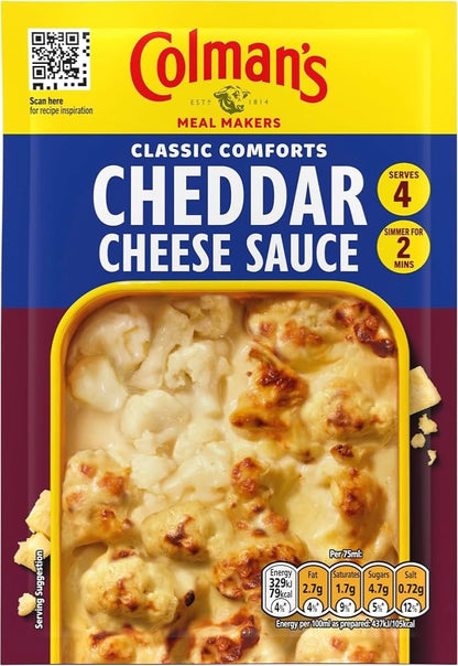40g x 10 Pack Colman's Bread Sauce&Cheddar Cheese Sauce Mix British Flavour