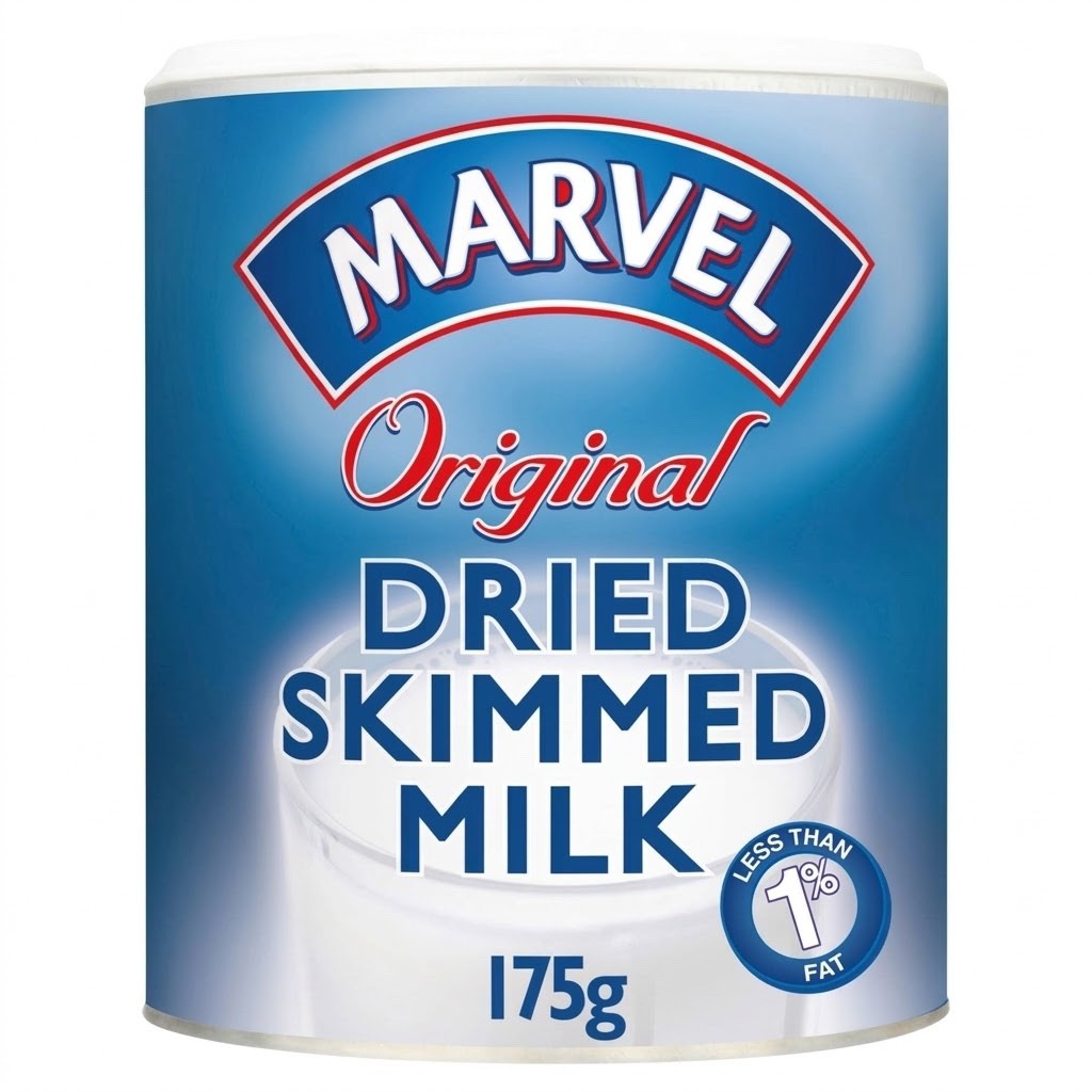 12 x 175g Marvel Original Dried Skimmed Milk Powder Bulk Pack Low Fat Bak