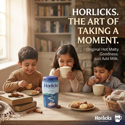 Horlicks Traditional Malt 270g x 6 Pack Bulk Hot Malted Milk Drink Jar
