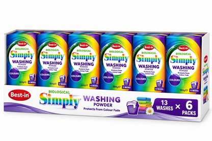 13 Wash × 6 Bestin Colour Bio Washing Powder Low Temp Colour Detergent