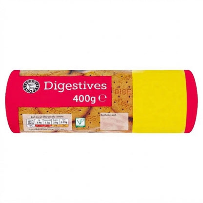 Euro Shopper Digestive Biscuits 400g (Case of 17) Bulk Value Pack Sweet Snack