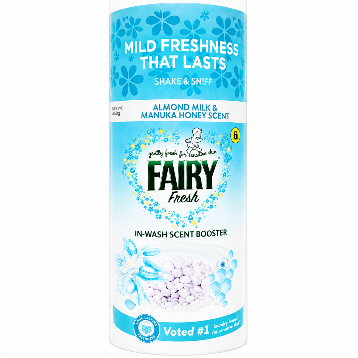 155g × 6 Fairy Non Bio In-Wash Scent Booster Beads 450g Almond Milk & Manuk