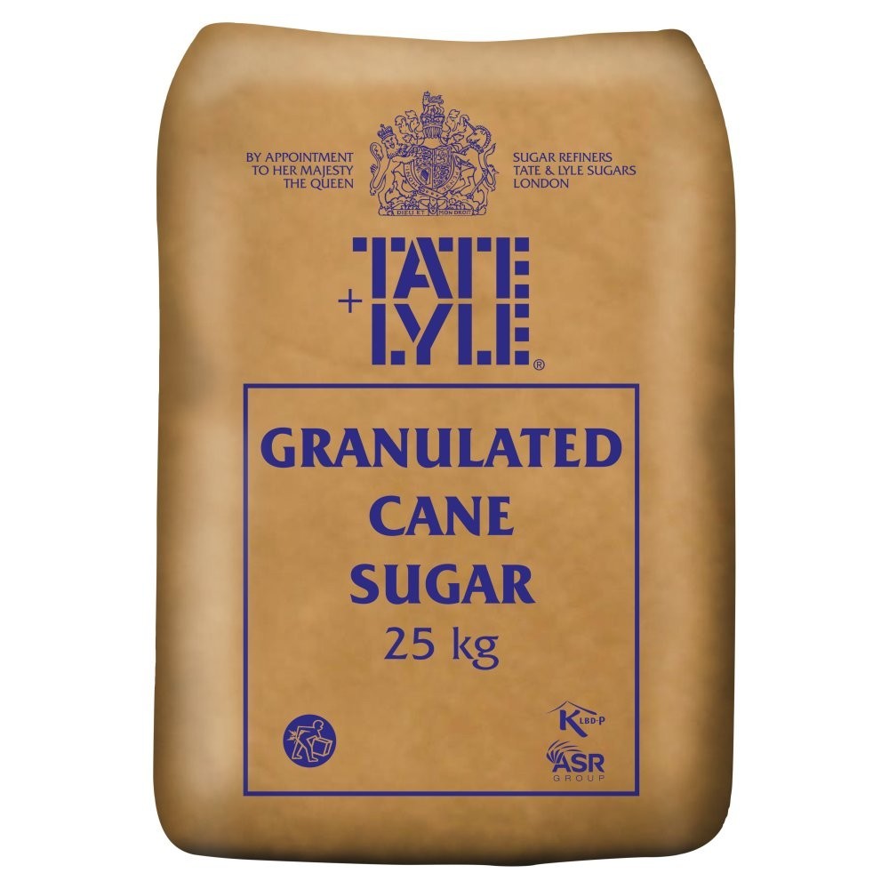 Tate & Lyle Granulated Cane Sugar 25kg Large Bulk Sack Catering Bakery Supply