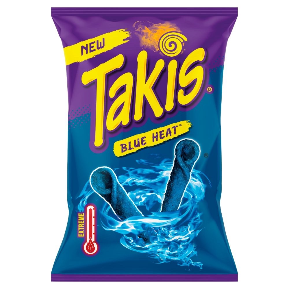 180g x 10 Takis Blue Heat Chilli & Lime Corn Snack Extreme Heat Bulk Box