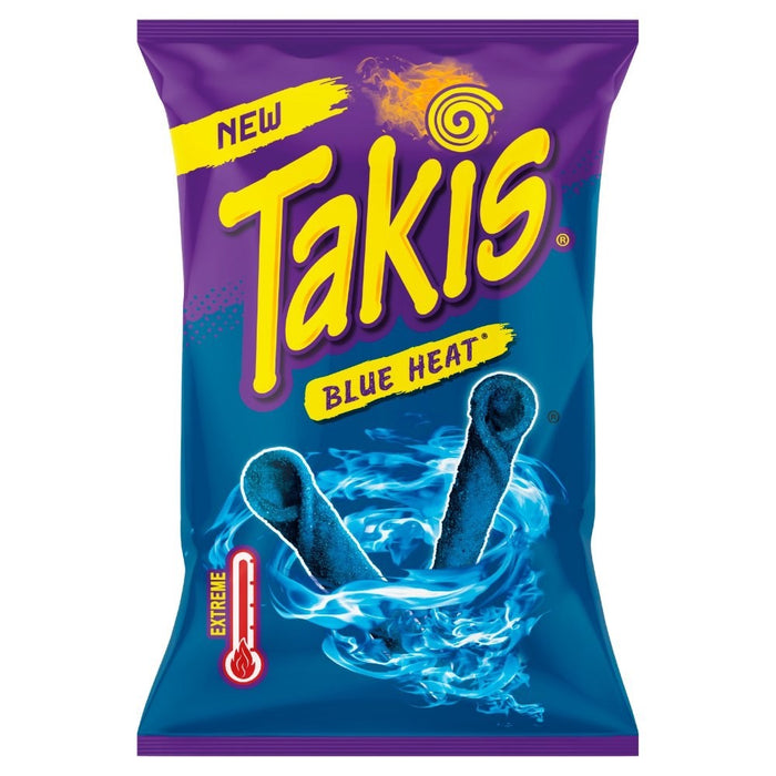 180g x 10 Takis Blue Heat Chilli & Lime Corn Snack Extreme Heat Bulk Box
