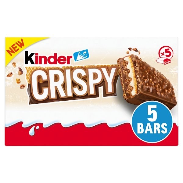 16 x 5pk Packs Kinder Crispy Wafer with Milk - Bulk
