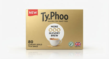 6 Pack Bundle Total 480 Bags Typhoo Gold Luxury Tea Bags 80s