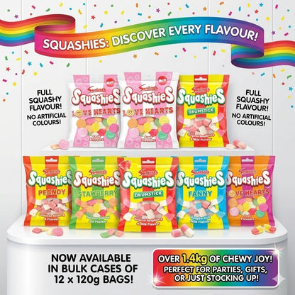 Swizzels Squashies 120g x12 Bulk Pack - Choice of Flavours Gummy Sweets Candy